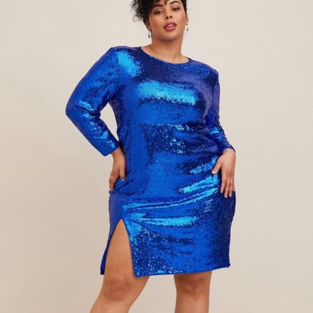 Gorgeous blue sequin dress size 14 Torrid.